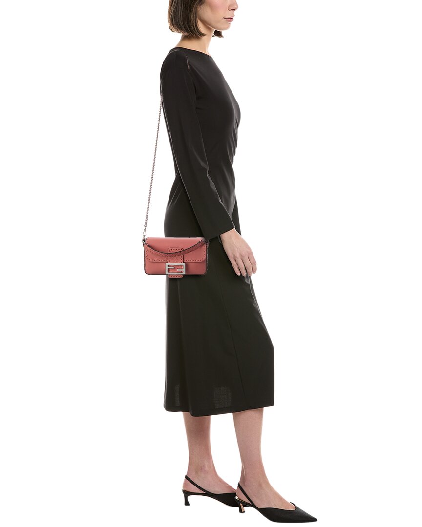 Fendi Baguette Mini Leather Shoulder Bag
