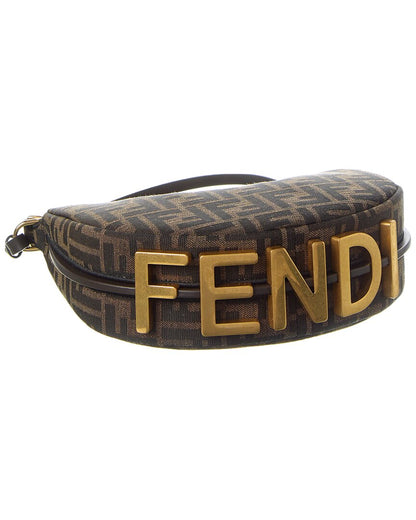 Fendi Fendigraphy Mini Ff Jacquard Hobo Bag