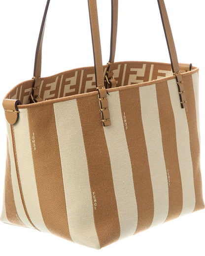 Fendi Roll Mini Ff Leather-Trim Tote
