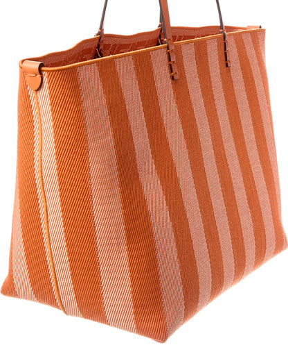 Fendi Roll Large Ff Canvas & Leather Tote