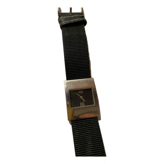 Gucci black steel watch