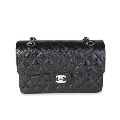 Chanel Flap Small Classic Quilted Caviar Black Shoulder Bag