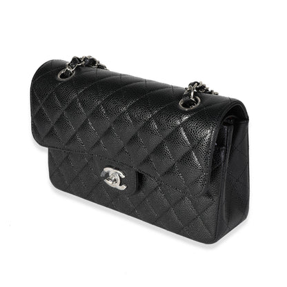 Chanel Flap Small Classic Quilted Caviar Black Shoulder Bag