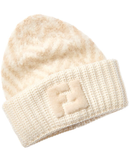 Fendi Ff Alpaca & Wool-Blend Beanie