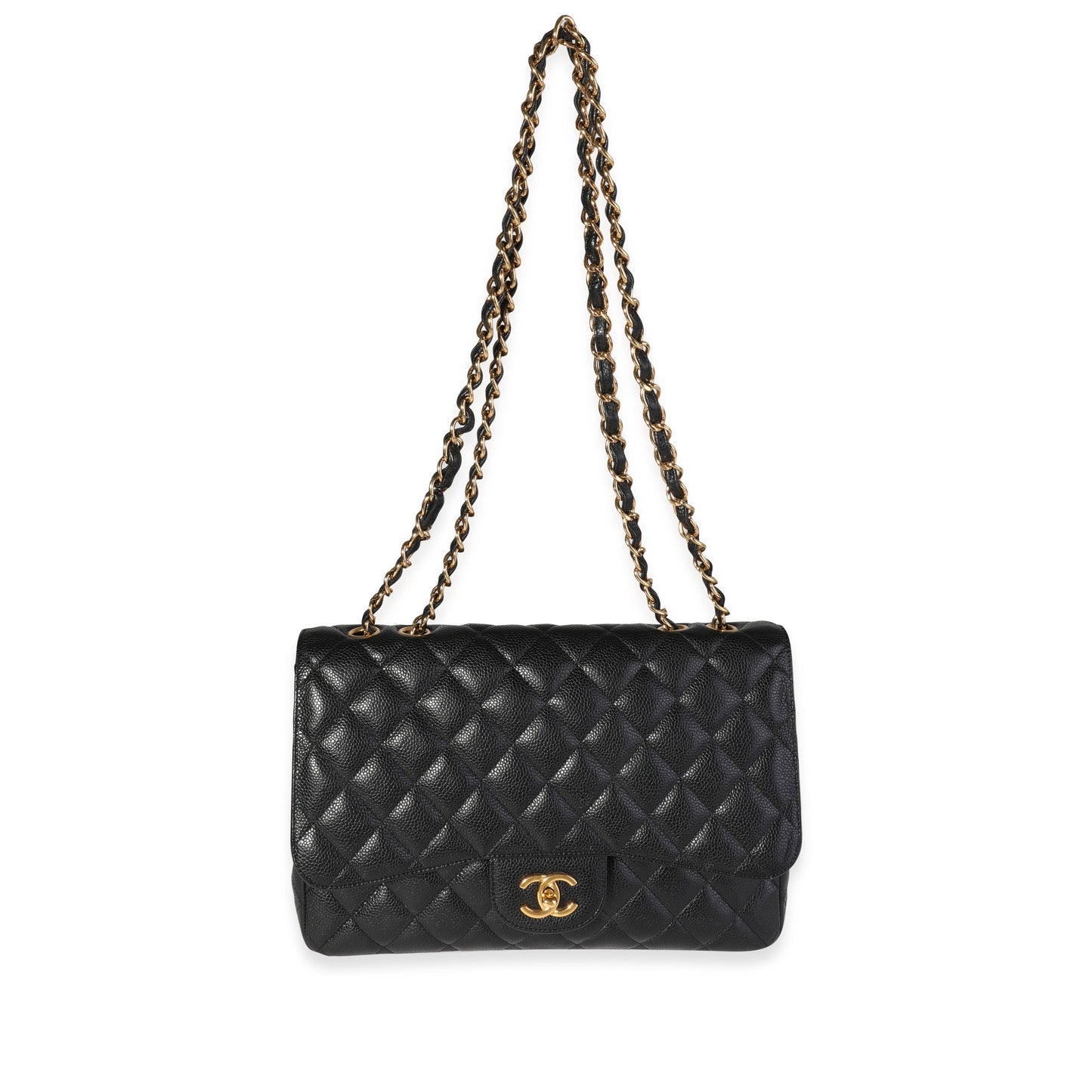 Chanel Flap Classic Quilted Caviar Black Shoulder Bag Style 7