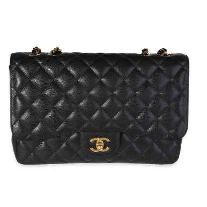 Chanel Flap Classic Quilted Caviar Black Shoulder Bag Style 7