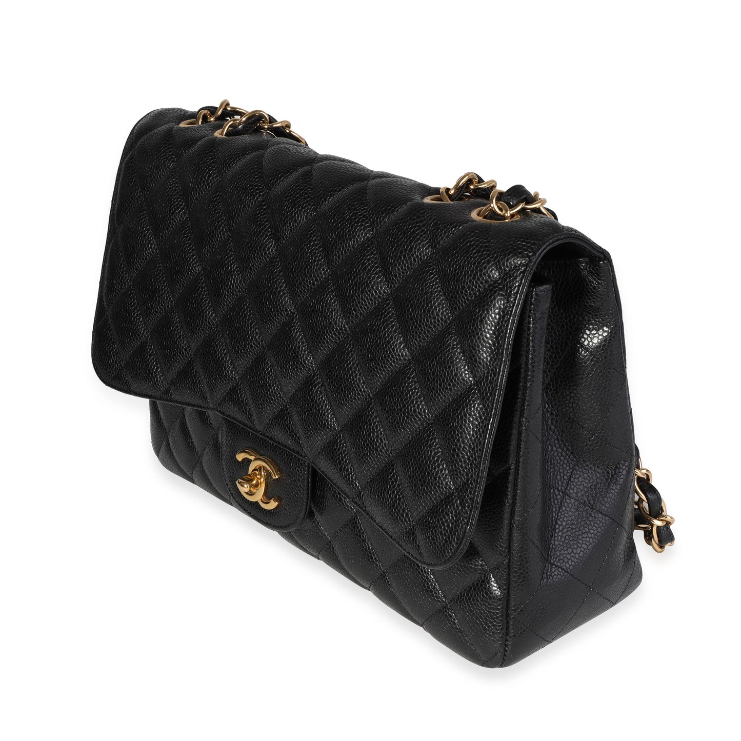 Chanel Flap Classic Quilted Caviar Black Shoulder Bag Style 7