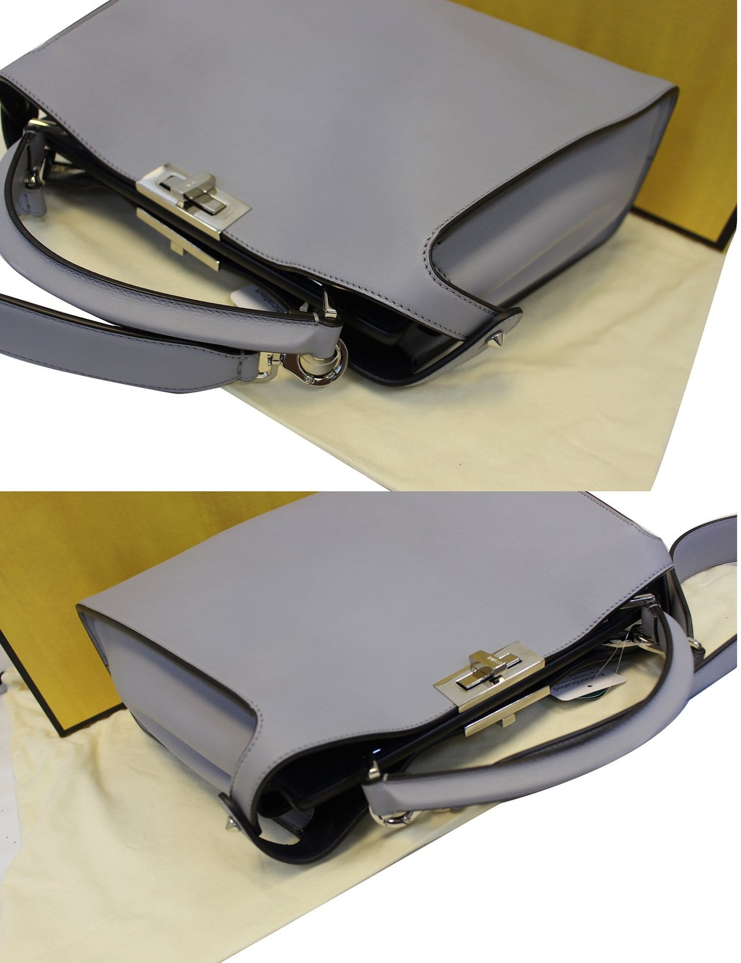 Fendi Peekaboo Leather Red Shoulder Bag