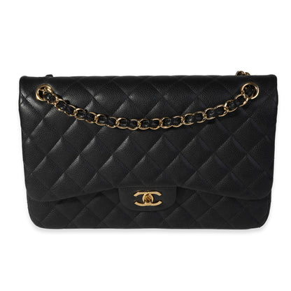 Chanel Flap Classic Quilted Caviar Black Shoulder Bag Style 2