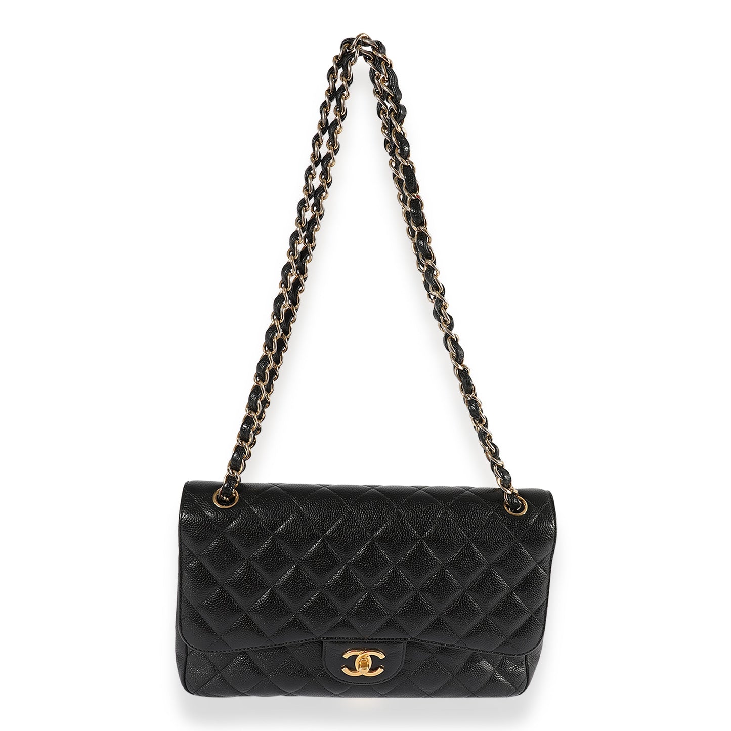 Chanel Flap Classic Quilted Caviar Black Shoulder Bag Style