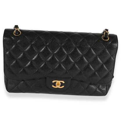 Chanel Flap Classic Quilted Caviar Black Shoulder Bag Style