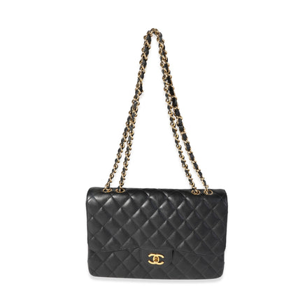 Chanel Flap Classic Quilted Caviar Black Shoulder Bag Style 10