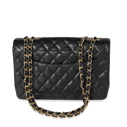 Chanel Flap Classic Quilted Caviar Black Shoulder Bag Style 9