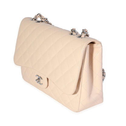 Chanel Flap Classic Quilted Caviar Beige Shoulder Bag Style 3
