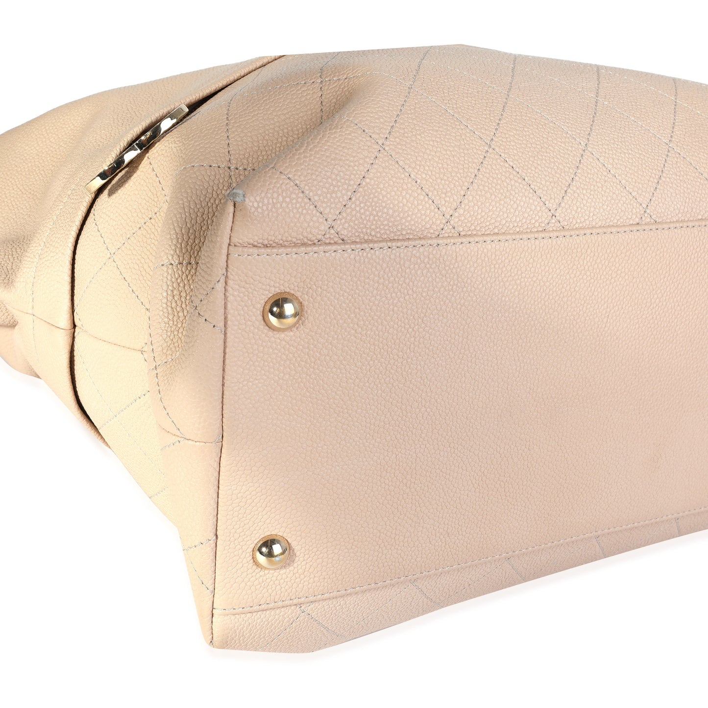 Chanel Quilted Calfskin Beige Tote