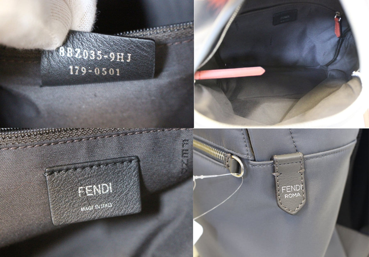 Fendi Luxury Canvas Red Backpack Style 4