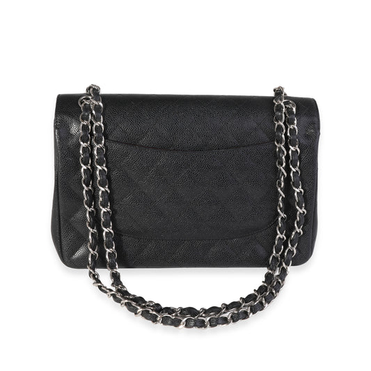 Chanel Flap Classic Quilted Caviar Black Shoulder Bag Style 3