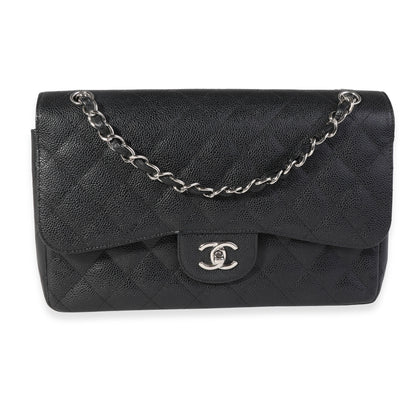 Chanel Flap Classic Quilted Caviar Black Shoulder Bag Style 3