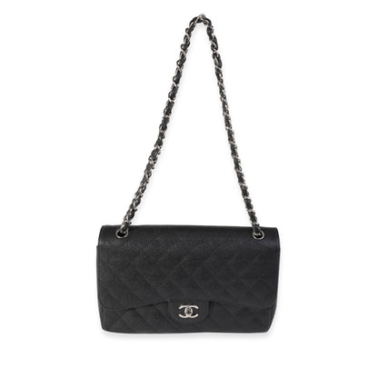 Chanel Flap Classic Quilted Caviar Black Shoulder Bag Style 3