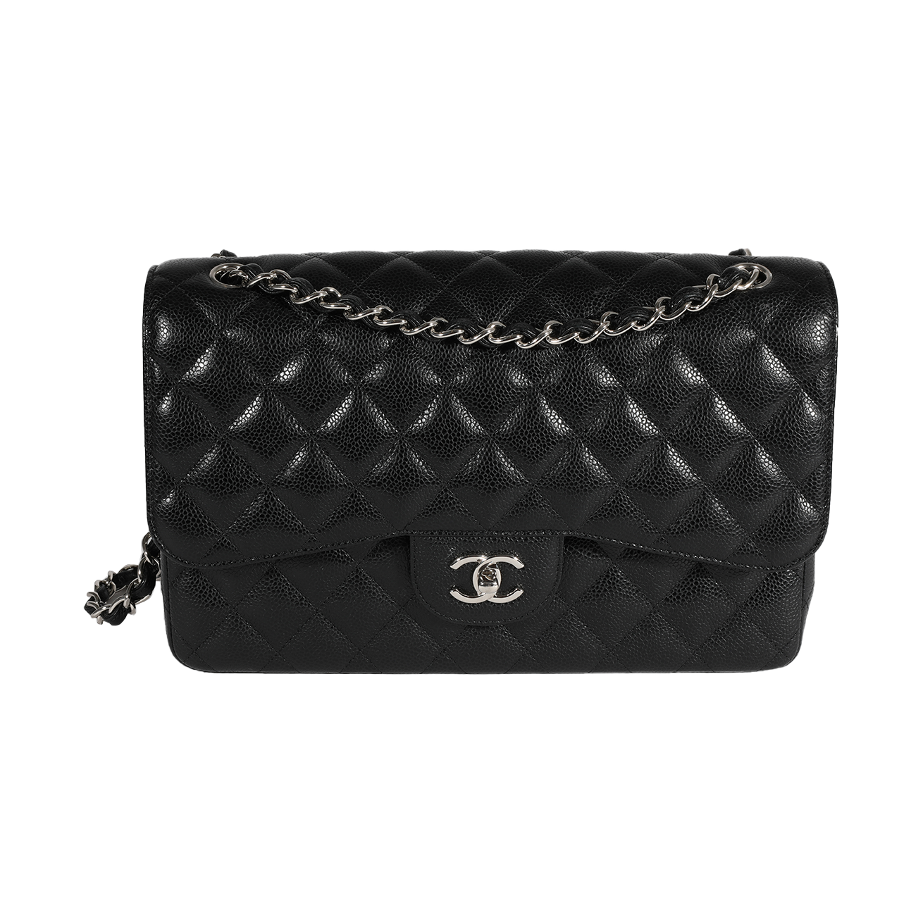 Chanel Flap Classic Quilted Caviar Black Shoulder Bag Style 5