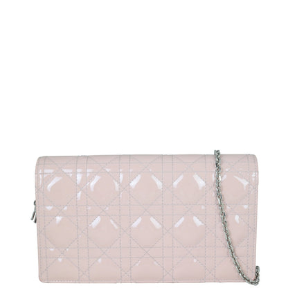 Dior Lady Dior Patent Cannage Pouch