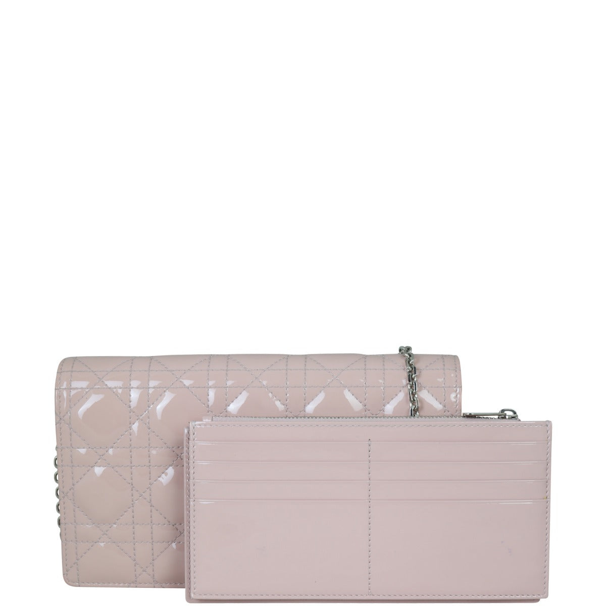 Dior Lady Dior Patent Cannage Pouch
