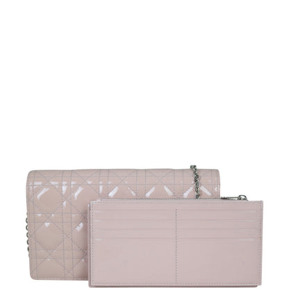 Dior Lady Dior Patent Cannage Pouch