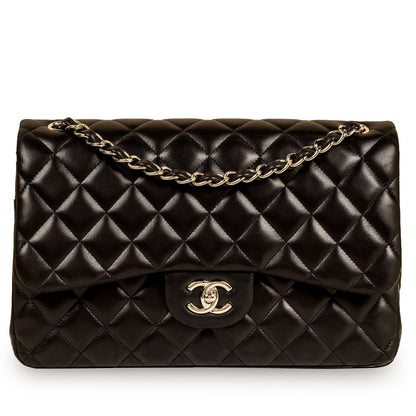 Chanel Classic Flap Lambskin Black Shoulder Bag Style 54