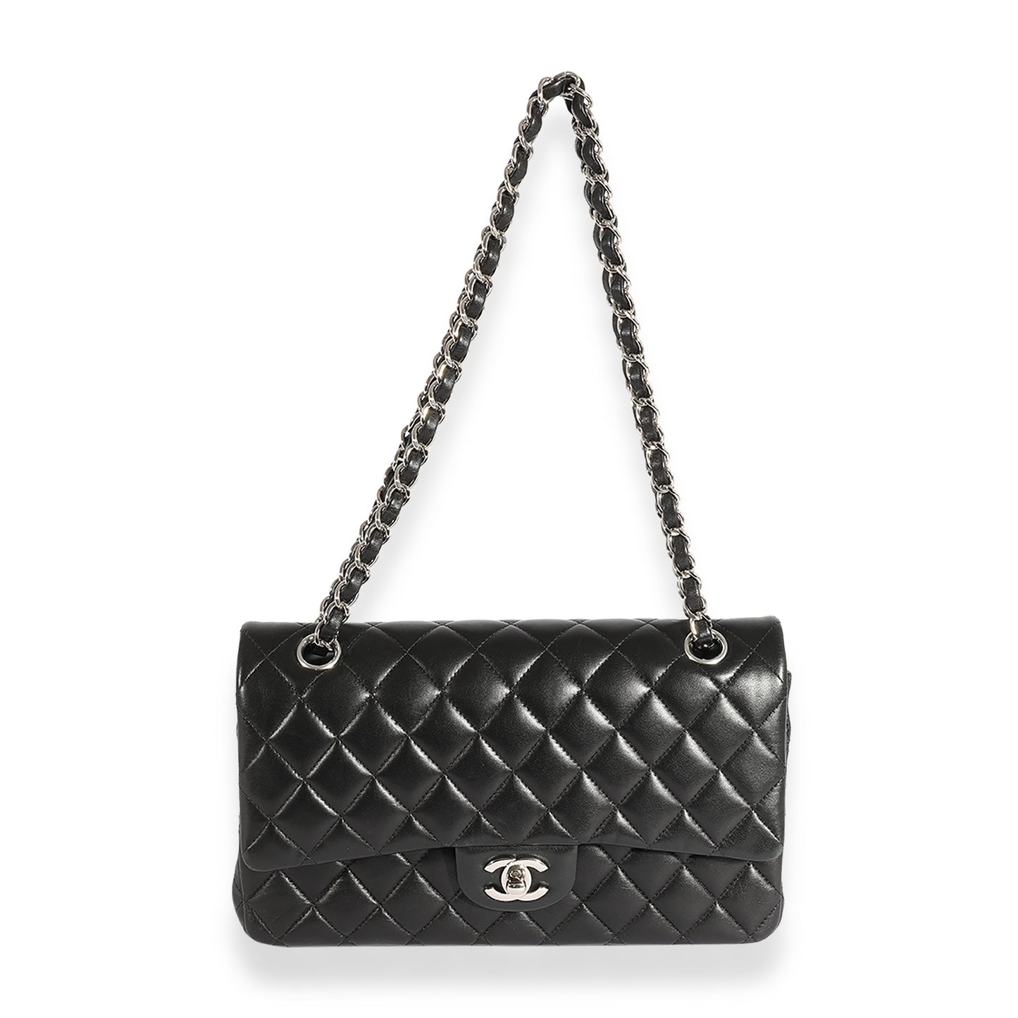 Chanel Flap Medium Classic Quilted Lambskin Black Shoulder Bag Style 2