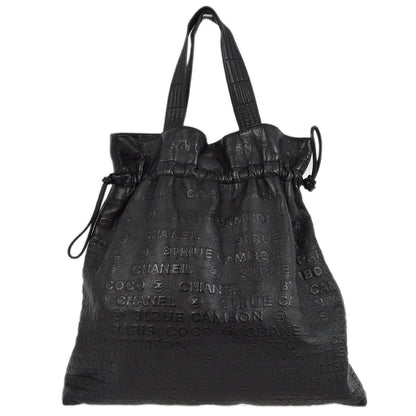 Chanel Black Lambskin 31 RUE CAMBON Tote Handbag