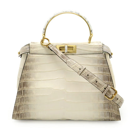Fendi Peekaboo Iconic Crocodile 2Way Bag