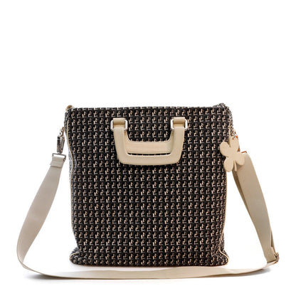 Chanel Canvas Black Beige Tote