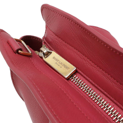 Saint Laurent Leather Red Handbag Style 23