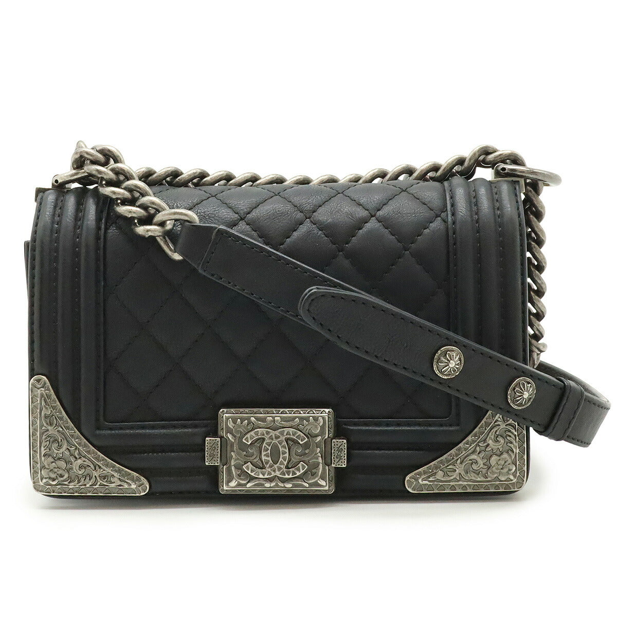 Chanel Boy Leather Shoulder Bag Style 10