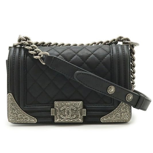 Chanel Boy Leather Shoulder Bag Style 10