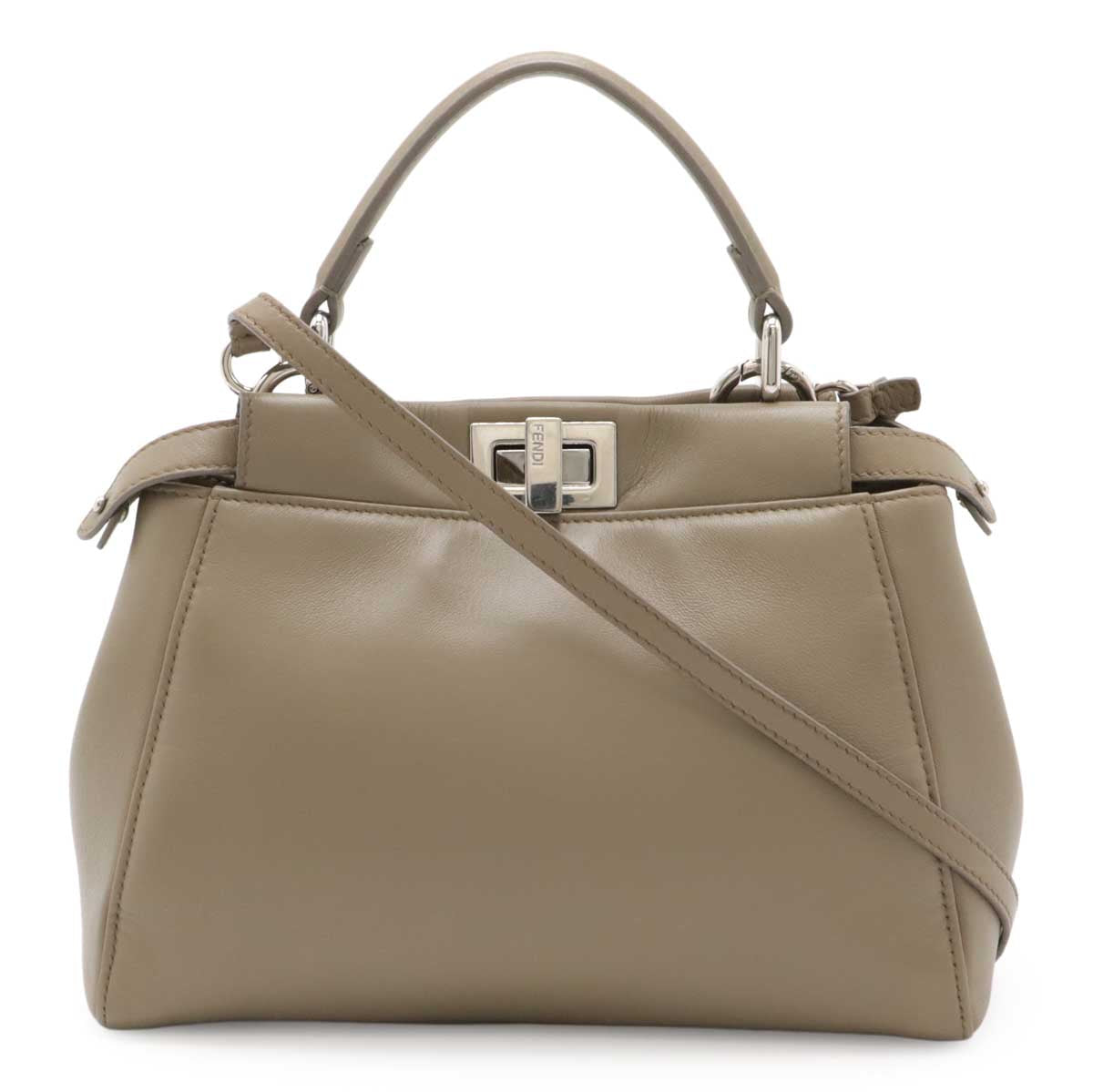 Fendi Peekaboo Leather Red Handbag Style 38