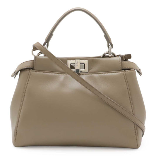 Fendi Peekaboo Leather Red Handbag Style 38