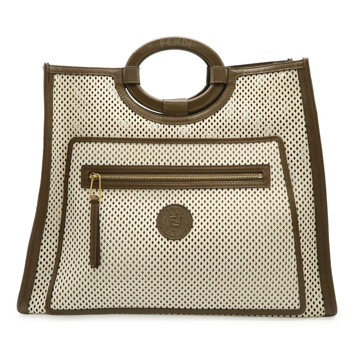 Fendi Runaway Leather Red Handbag Leather
