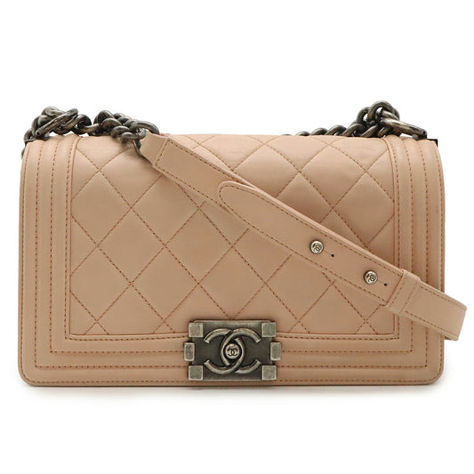 Chanel Boy Lambskin Shoulder Bag Style 12