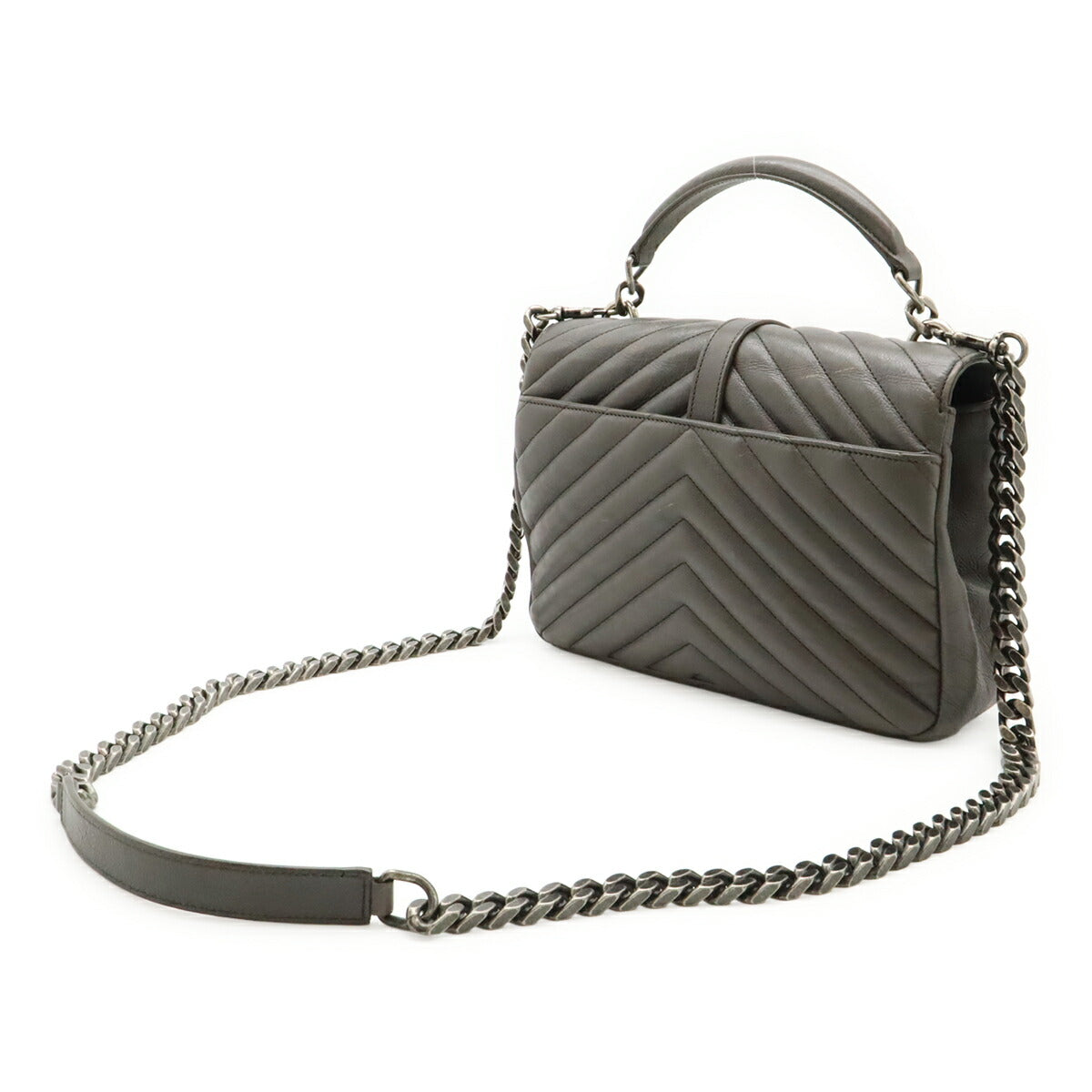 Saint Laurent College Leather Red Shoulder Bag