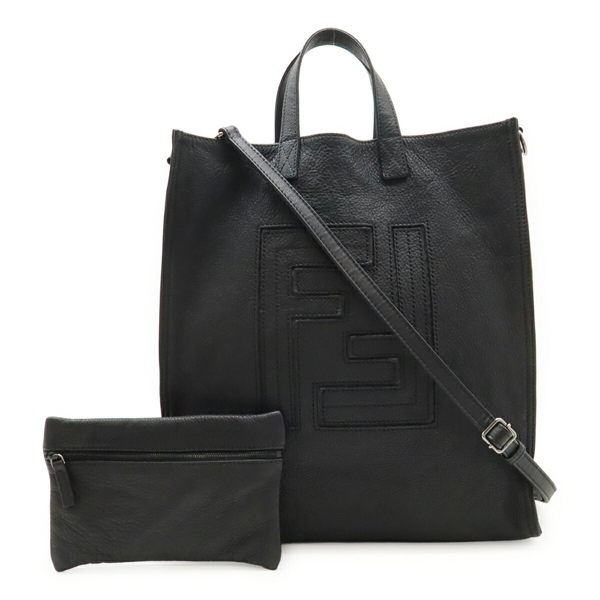 Fendi FF Logo Leather 2Way Bag