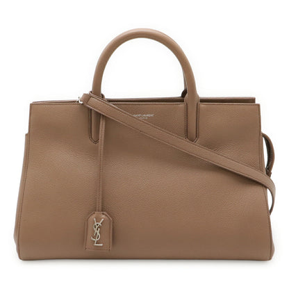 Saint Laurent Paris Cabas Rive Gauche Leather 2Way Handbag
