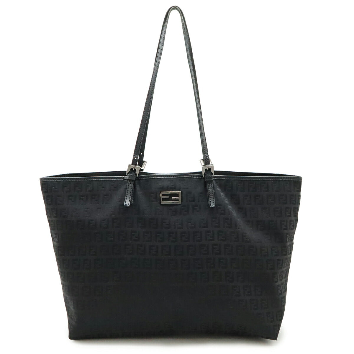Fendi Zucchino Canvas Leather 2Way Bag