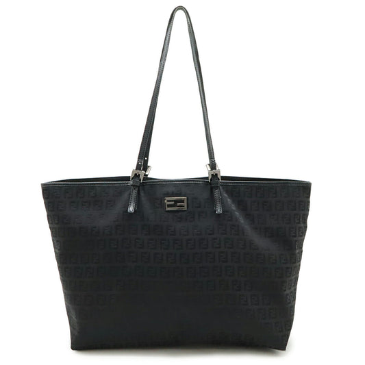 Fendi Zucchino Canvas Leather 2Way Bag