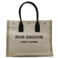 Saint Laurent Rive Gauche Canvas Leather Tote Bag