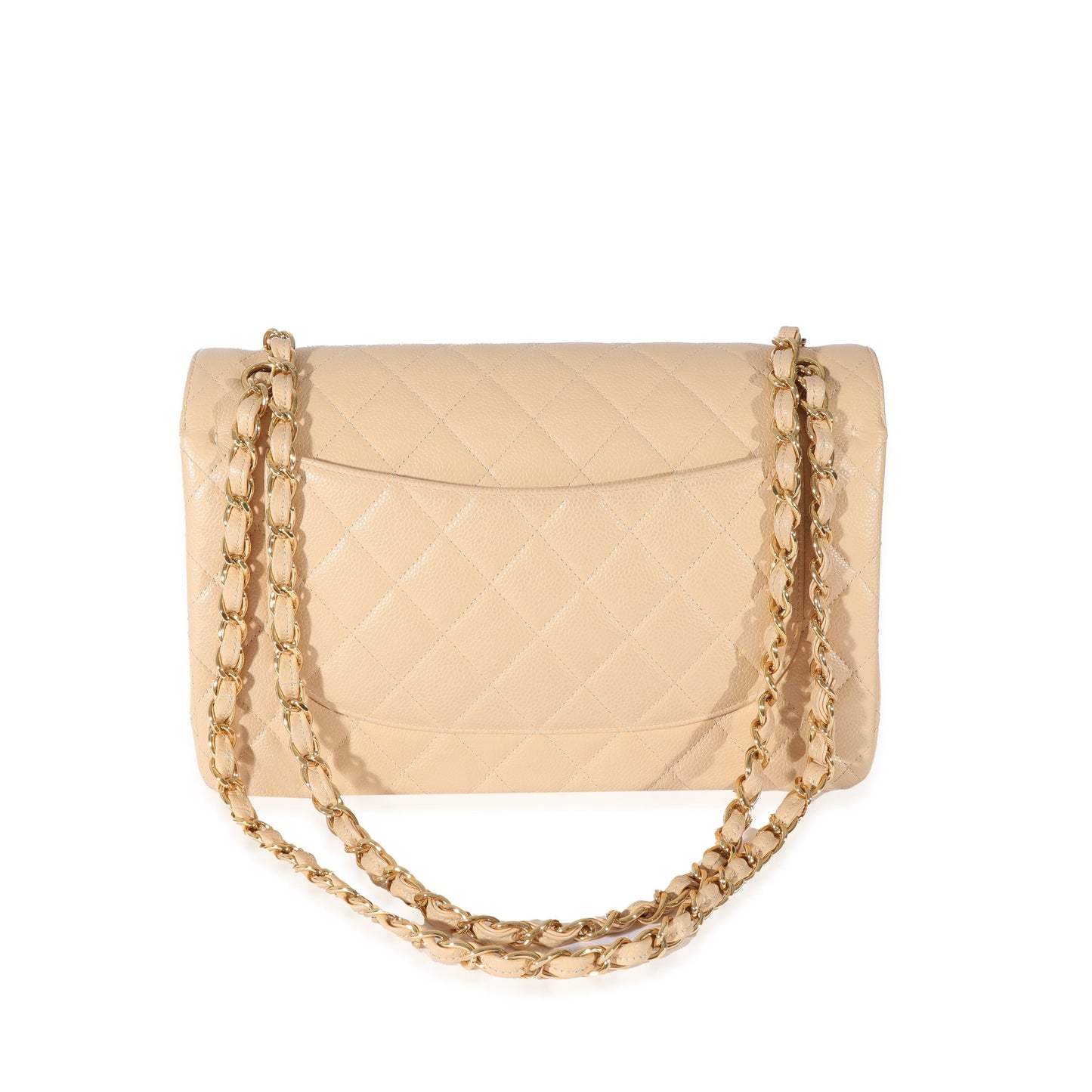 Chanel Flap Classic Quilted Caviar Beige Shoulder Bag Style