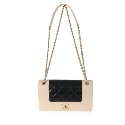Chanel Bicolor Sheepskin Mademoiselle Flap Bag