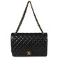 Chanel Black Lambskin Classic Maxi Double Flap Bag