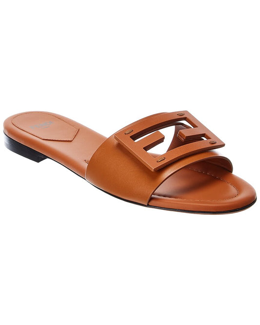 Fendi Ff Leather Sandal