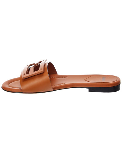 Fendi Ff Leather Sandal